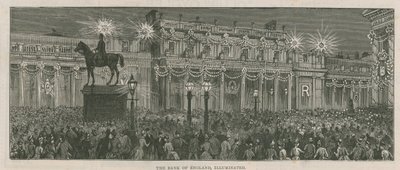 Illuminations Adorning the Bank of England by English School
