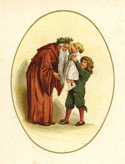 Illustration for The Coming of Father Christmas by English School
