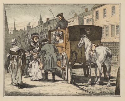 Illustration for The Diverting History of John Gilpin by William Cowper by English School