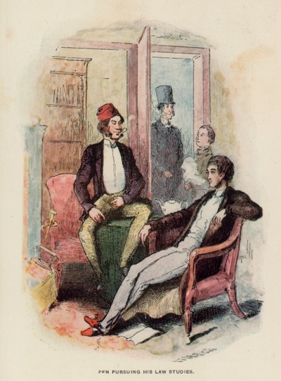 Illustration for The History of Pendennis by Thackeray by English School
