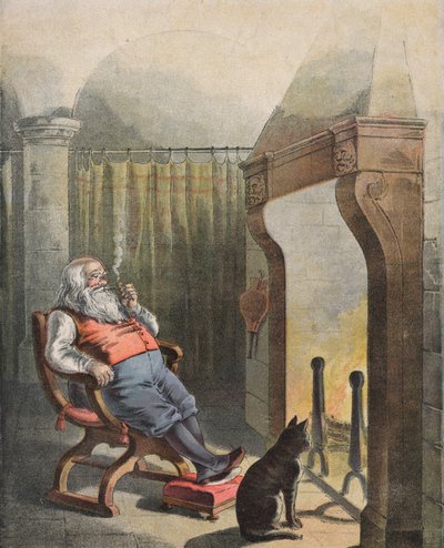 Illustration for The Night Before Christmas by English School