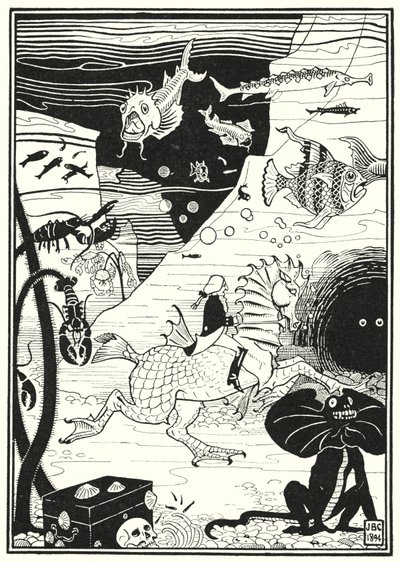Illustration for the Adventures of Baron Munchausen by English School