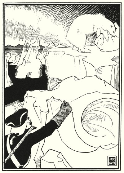 Illustration for the Adventures of Baron Munchausen by English School