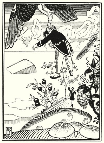 Illustration for the Adventures of Baron Munchausen (engraving) by English School