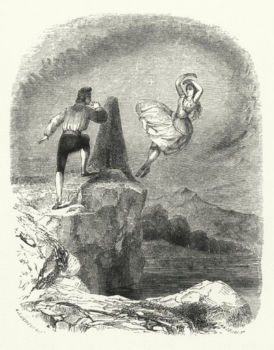Illustration for the Ballet, Ondine or The Naiad by English School
