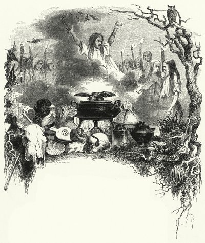 Illustration for the ballet, La Sylphide by English School