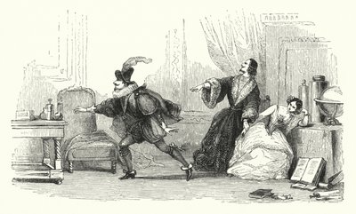 Illustration for the Ballet, Le Diable Boiteux, or The Devil on Two Sticks (engraving) by English School