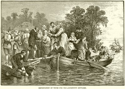 Importation of Wives for the Jamestown Settlers by English School