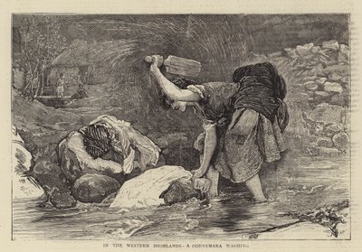 In the Western Highlands, a Connemara washing by English School