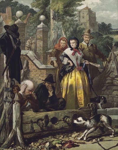 In the Stocks by English School