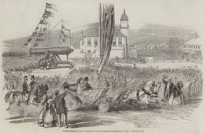 Inauguration of a Russian Gun at Seaham Harbour, Near Sunderland by English School