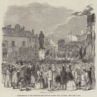Inauguration of the Statue of the late Sir Robert Peel, at Bury by English School