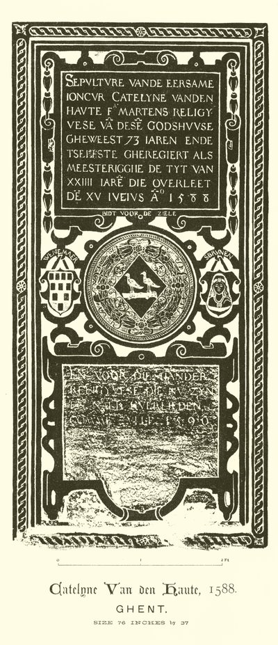 Incised slab by English School