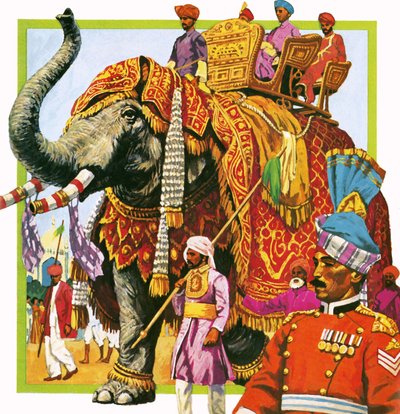Indian elephant by English School