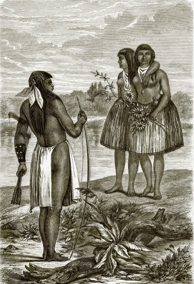 Indians of the Rio Colorado by English School