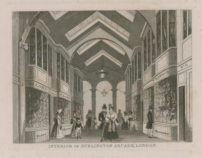 Interior of Burlington Arcade by English School