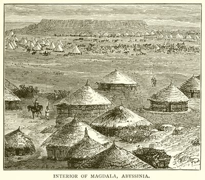 Interior of Magdala, Abyssinia by English School