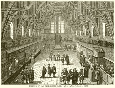 Interior of Old Westminster Hall by English School