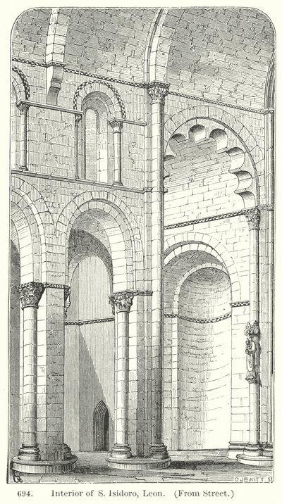 Interior of S Isidoro, Leon by English School