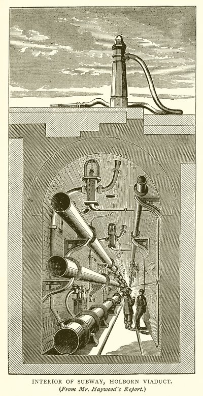 Interior of Subway, Holborn Viaduct by English School