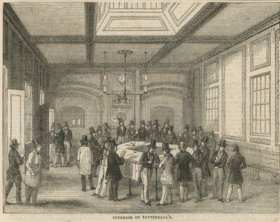 Interior of Tattersalls by English School