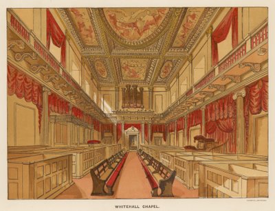 Interior of Whitehall Chapel by English School
