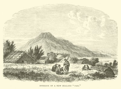 Interior of a New Zealand Pah by English School