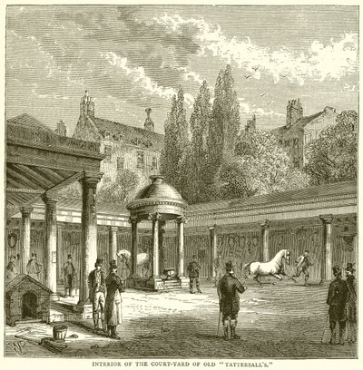 Interior of the Court-Yard of Old Tattersalls by English School