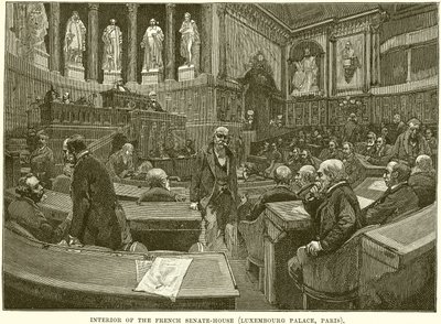 Interior of the French Senate-House (Luxembourg Palace, Paris) by English School