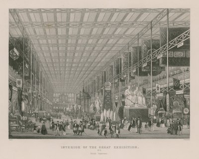Interior of the Great Exhibition, 1851, British Department by English School