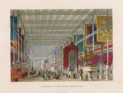 Interior of the Great Exhibition, from Dantes Temple by English School