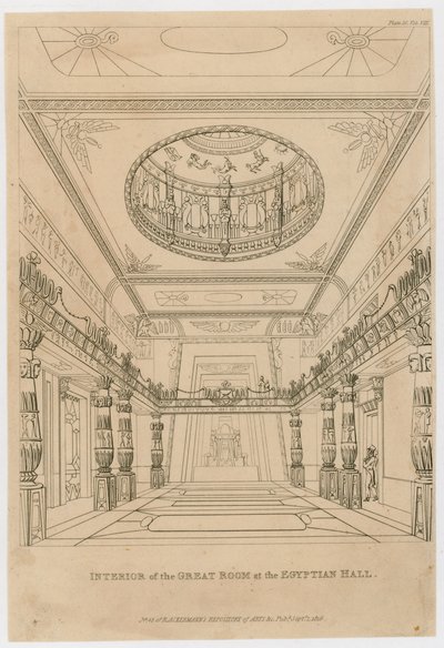 Interior of the Great Room at the Egyptian Hall, Piccadilly by English School