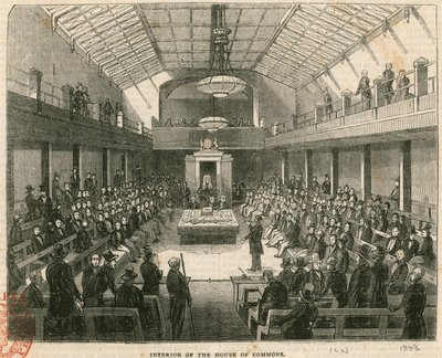 Interior of the House of Commons, Westminster, London by English School