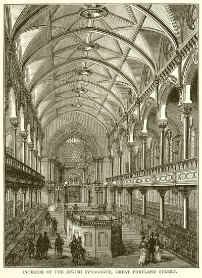 Interior of the Jewish Synagogue, Great Portland Street by English School
