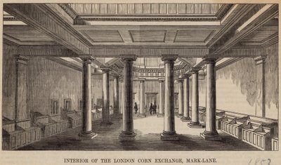 Interior of the London Corn Exchange, Mark Lane by English School