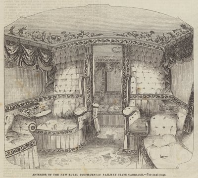 Interior of the New Royal Southampton Railway State Carriage by English School