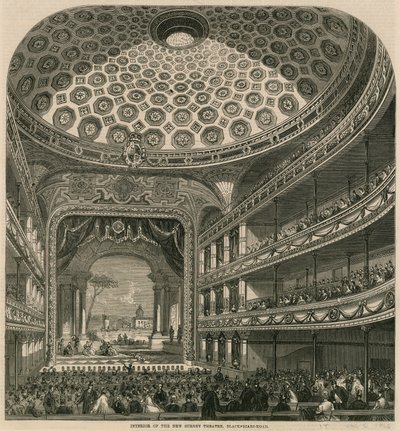 Interior of the New Surrey Theatre, Blackfriars Road, London by English School