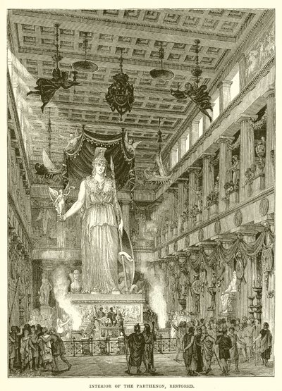 Interior of the Parthenon by English School