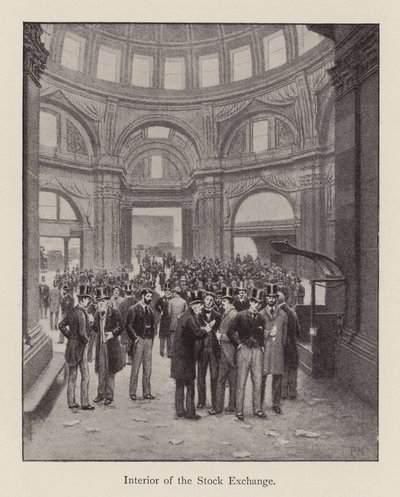 Interior of the Stock Exchange by English School