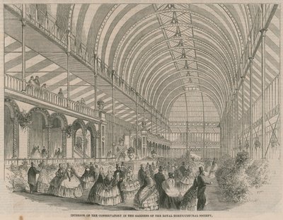 Interior of the Conservatory in the Gardens of the Royal Horticultural Society by English School