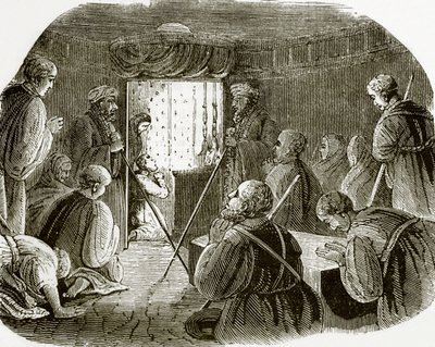 Interior of the Holy Sepulchre by English School
