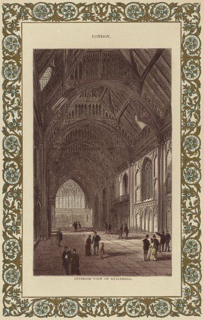Interior View of Guildhall by English School
