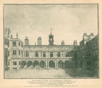Internal View Somerset House, The Strand, London; Based on a Print Drawn by W Moss in 1777 by English School
