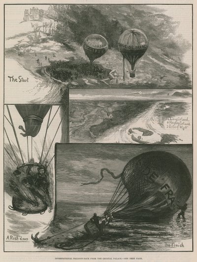 International Balloon Race from the Crystal Palace by English School