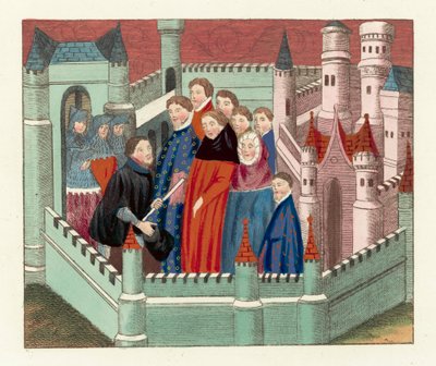 Interview between The Duke Of Lancaster and King Richard II by English School