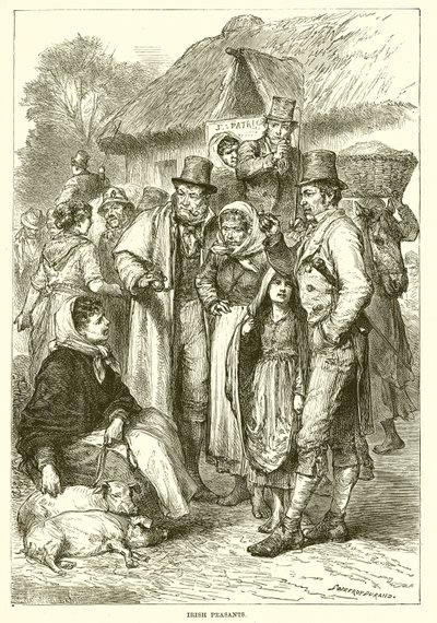 Irish Peasants by English School