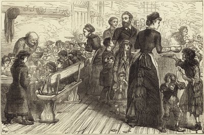 Irish Stew Dinner to the Poor at the Conder Street Mission Hall by English School