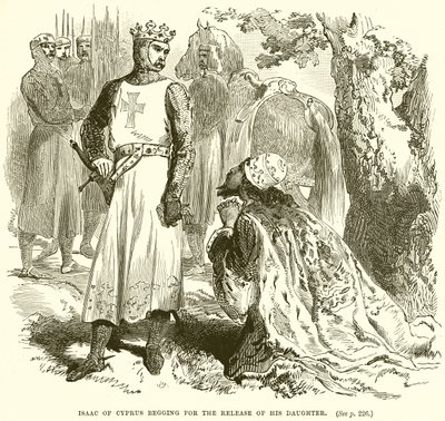 Isaac of Cyprus Begging for the Release of His Daughter by English School