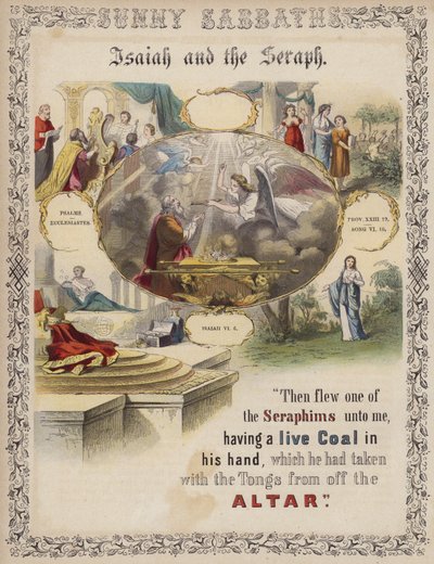 Isaiah and the Seraph by English School