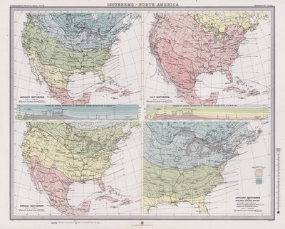 Isotherms, North America by English School